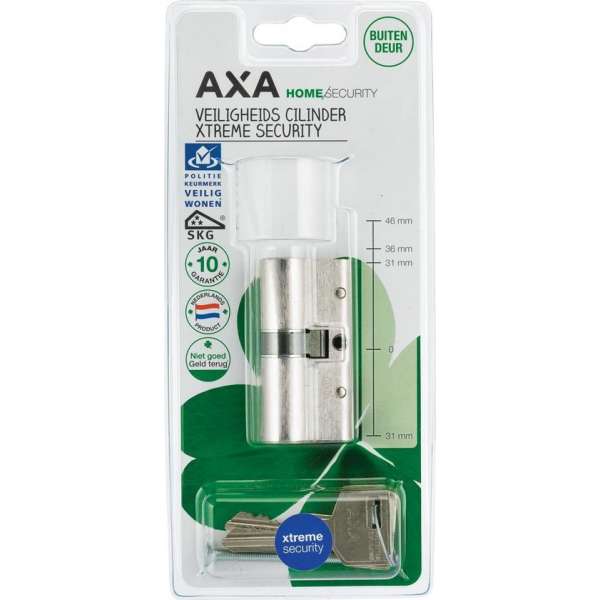 AXA Dubbele veiligheidscilinder Xtreme Security verlengd 30-35