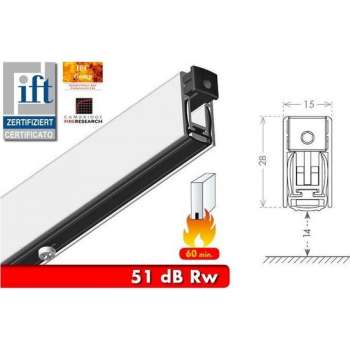 CCE Valdorpel Unifire60 brandwerend voor 60min en geluiddempend 51dB 15 x 28 x 830mm