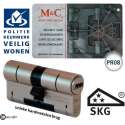 M&C anti kerntrek SKG*** 32/47 veiligheids cilinder met PKVW erkenning en PR08 beschermd profiel