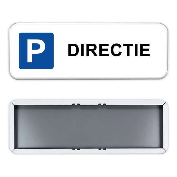 Parkeerbord Directie 60x20cm - Stevig aluminium bord met dubbel omgezette rand