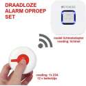 Persoonlijk Alarm / Draadloos oproepsysteem - set-2 met oproepknop met sticker (F9464A+F9465H)