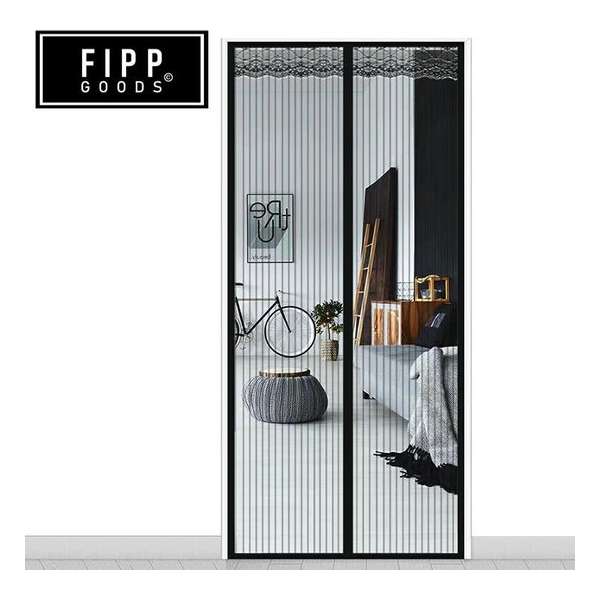 Fipp Goods | Vliegengordijn | Deurhor | Magnetisch | Zwart | 100 x 230cm