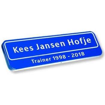 Origineel straatnaambord, tekst in/onder kader 80x15cm - Straatnaambord met eigen naam - Naambord - Gratis verzending!