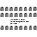 Deurbuffer Stootbuffer Ø 30 x 25mm Rubber Grijs