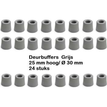 Deurbuffer Stootbuffer Ø 30 x 25mm Rubber Grijs