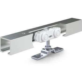 Compleet schuifdeursysteem Geze Rollan 40 NT, totale lengte rail 1650mm, geschikt voor deuren van 500 t/m 840 mm