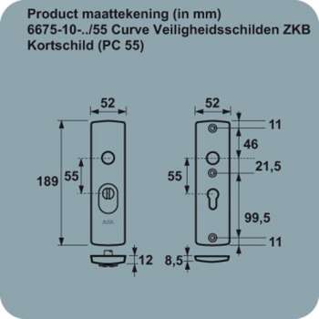 Axa Veiligheid kortschild F1 PC55mm 6675-10-11/55