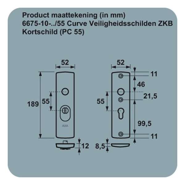 Axa Veiligheid kortschild F1 PC55mm 6675-10-11/55