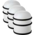 4x stuks deurstoppers rond metaal/rubber 7 cm - Deurstop/deurvastzetter