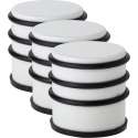 3x stuks deurstoppers rond metaal/rubber 7 cm - Deurstop/deurvastzetter