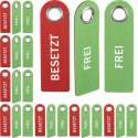 Relaxdays 24x Deurhanger bezet vrij - door hanger - set - deurbordje niet storen