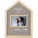 Balvi Letterbord met fotolijst 34 cm, hout, grijs