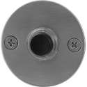 GPF9826.06 deurbel met zwarte button rond 50x2 mm RVS geborsteld