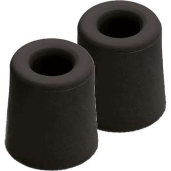 5x stuks deurstopper / deurstoppers rubber zwart - 7,3 x 4 cm - deurbuffers / deurbuffer