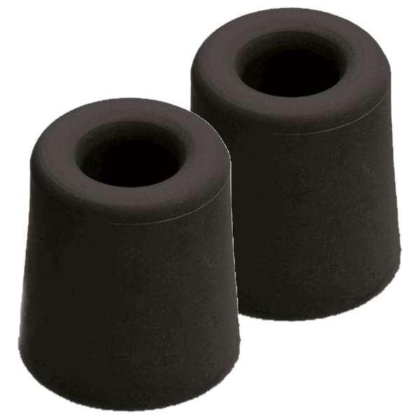 5x stuks deurstopper / deurstoppers rubber zwart - 7,3 x 4 cm - deurbuffers / deurbuffer