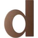 Bronze blend letter D plat, 110 mm