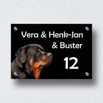 Naambordje Voordeur Rottweiler