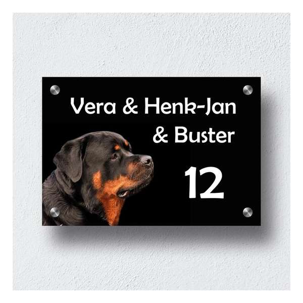 Naambordje Voordeur Rottweiler