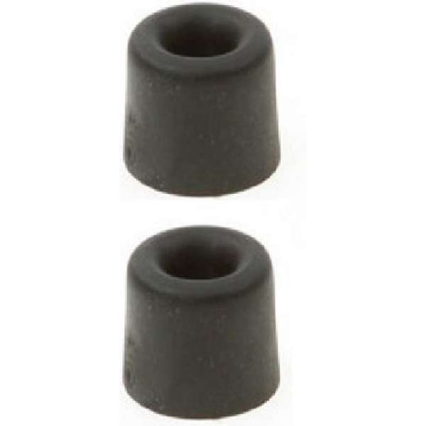 8x stuks deurbuffer / deurstopper zwart rubber 35 x 30 mm - deurstop