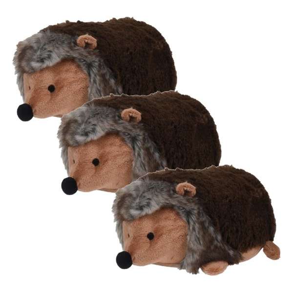 3x stuks deurstoppers bruine egel liggend 23 cm - Kinderkamer - Deurstoppers dieren egels bruin