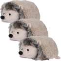 3x stuks deurstoppers beige egel liggend 23 cm - Kinderkamer - Deurstoppers dieren egels beige