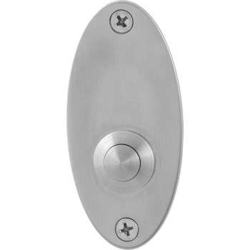 GPF9827.03 deurbel met RVS button ovaal 80x38x2 mm RVS geborsteld