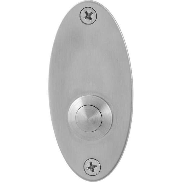 GPF9827.03 deurbel met RVS button ovaal 80x38x2 mm RVS geborsteld