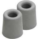 5x stuks deurstopper / deurstoppers rubber grijs 7,3 x 4 cm - deurbuffers / deurbuffer