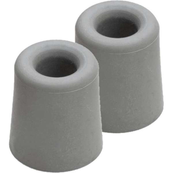 5x stuks deurstopper / deurstoppers rubber grijs 7,3 x 4 cm - deurbuffers / deurbuffer