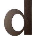 Dark blend letter D plat, 110 mm