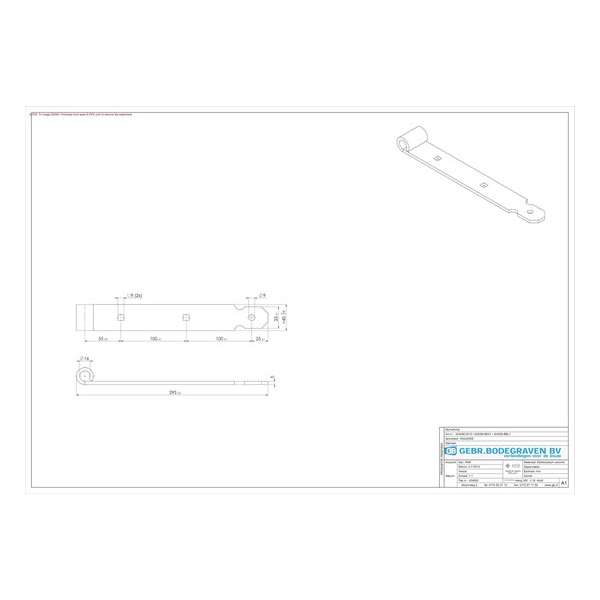 GB Heng voor pen diameter 16mm elektrolytisch verzinkt 300 424050