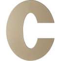 Champagne blend letter C plat, 110 mm