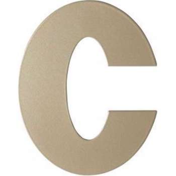 Champagne blend letter C plat, 110 mm