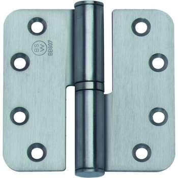 kogelpaumelle RVS 89x89mm afgerond links