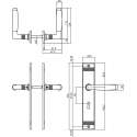 Wovar Deurkruk met schild SL56 mat nikkel - Per Set