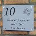 RVS naambord San Remo met afstandhouders