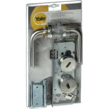 Yale BB110 volledige deurset met rozetten inox