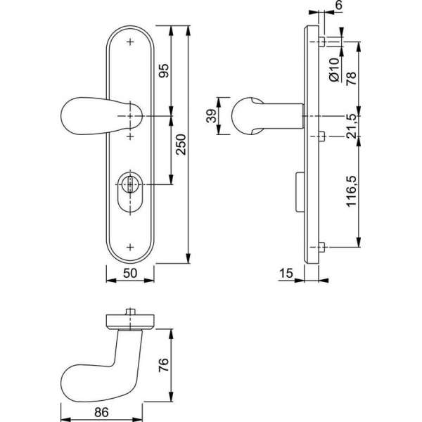 Hoppe buitenschild 33FD/3236za pc92 f1