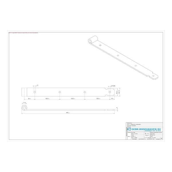 GB Heng voor pen diameter 16mm elektrolytisch verzinkt 500 424090