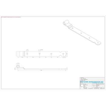 GB Heng voor vlakwerk voor pen diameter 16mm elektrolytisch verzinkt 400mm 44707