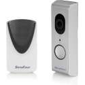 SecuFirst DID701S Wifi deurbel met camera met draadloze gong Zilver Grijs - 1080P