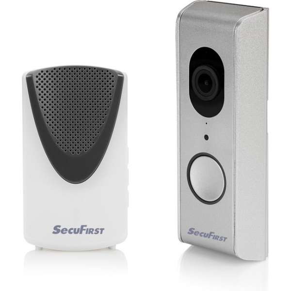 SecuFirst DID701S Wifi deurbel met camera met draadloze gong Zilver Grijs - 1080P