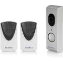 SecuFirst DID701S+  Wifi deurbel met camera met 2 draadloze gongen Zwart Grijs - 1080P