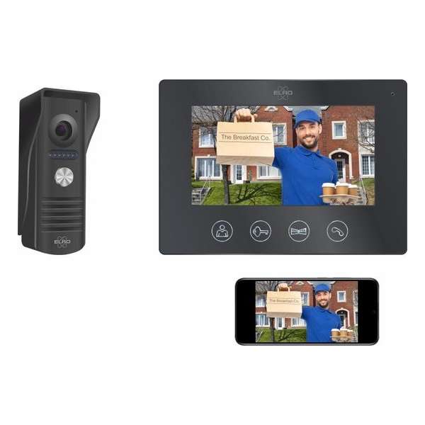 ELRO DV50 IP Wifi Deur Intercom - met 7 inch kleurenscherm - Bekijken en communiceren via App