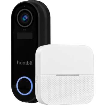 Hombli Smart Doorbell 2 Pack - Black (incl. Chime)