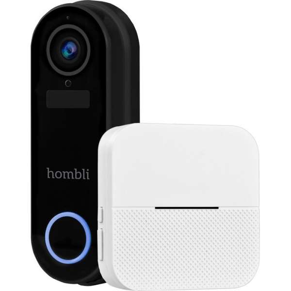 Hombli Smart Doorbell 2 Pack - Black (incl. Chime)