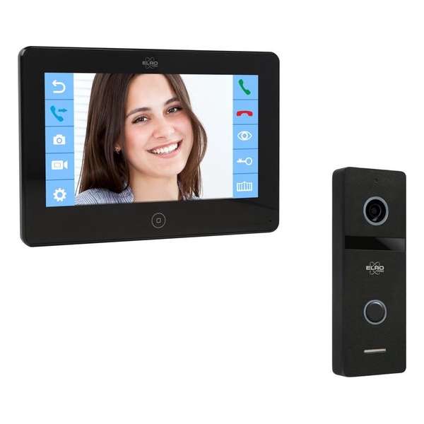 ELRO PRO PV40 1080P Full HD Video Deur Intercom Systeem - 7" full HD scherm - Voicemail functie - 1 Bewoner