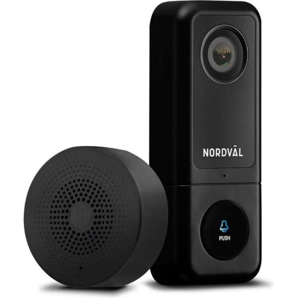 Nordväl SH105 Slimme Video Deurbel met 2K Camera + WiFi + 64GB SD kaart