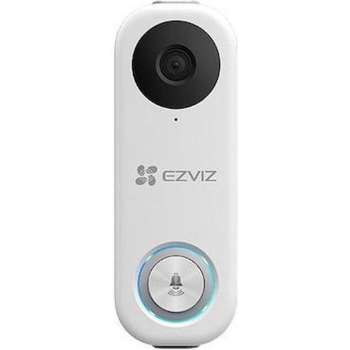 Ezviz DB1C - Wifi Videodeurbel - werkt met Google Assistent - Zonder Abonnement -Wit