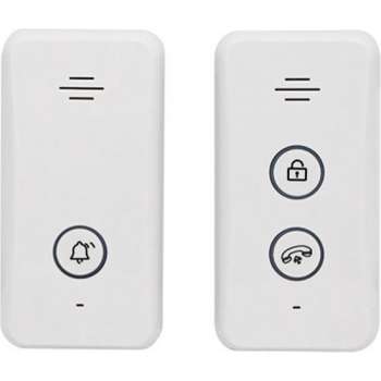 Draadloze deurbel intercom / parlofoon, makkelijke installatie, wit - Doorsafe 1850